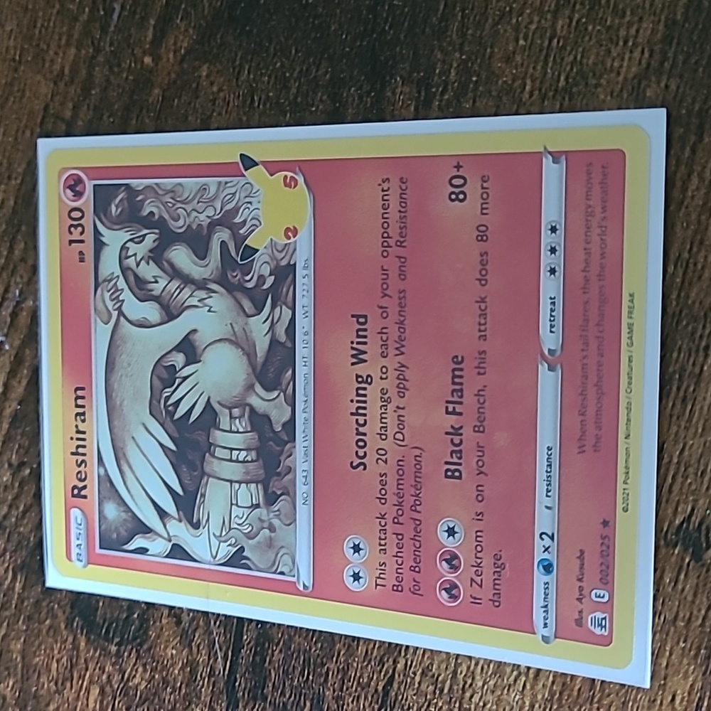 Reshiram 002/025 - Pokemon 25th Celebrations